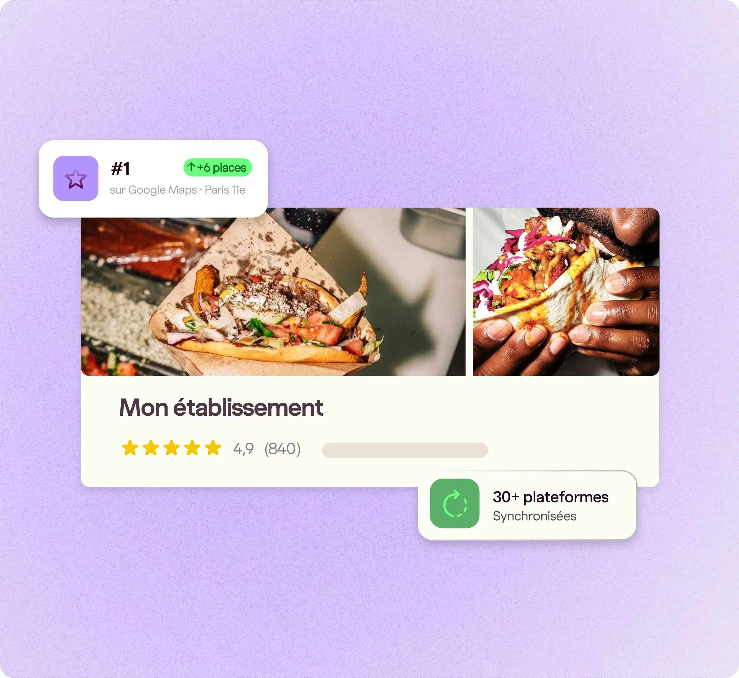 Aperçu des fiches Google optimisées par Pongo