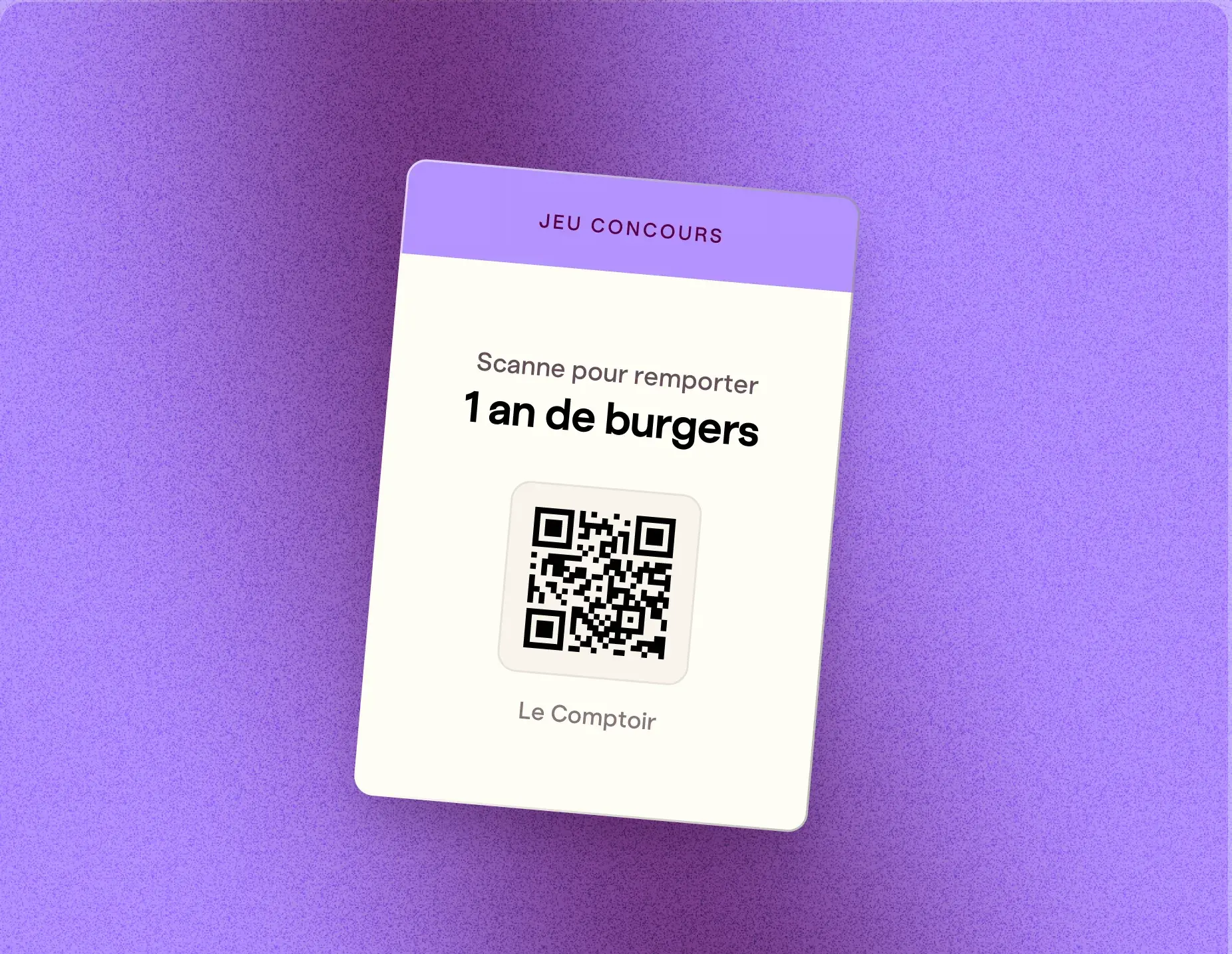 Aperçu du générateur de flyers : jeu concours