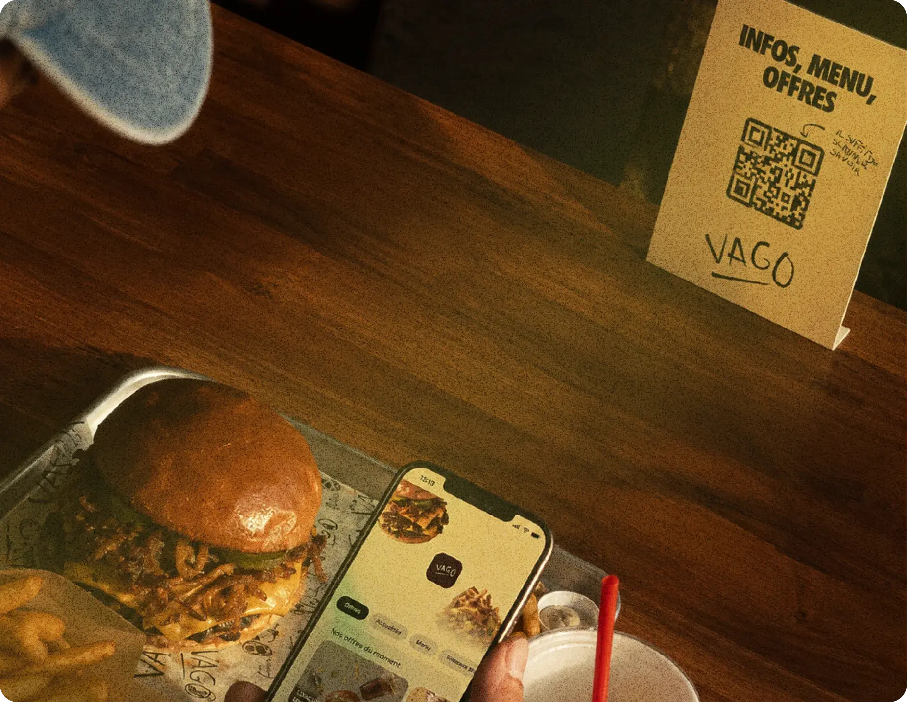 Menu digital sur table via QR code