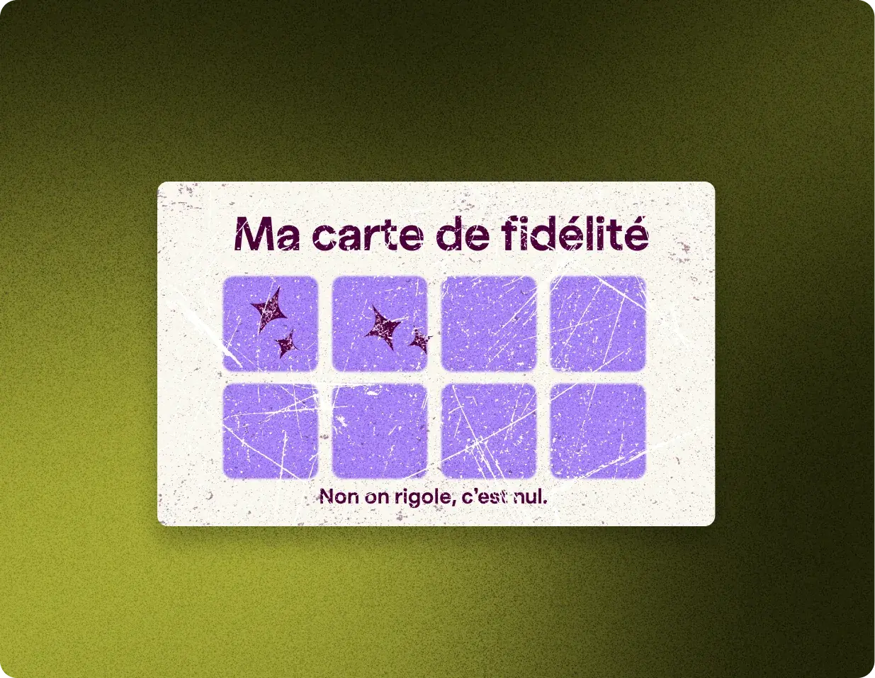 Carte à tampons perdue