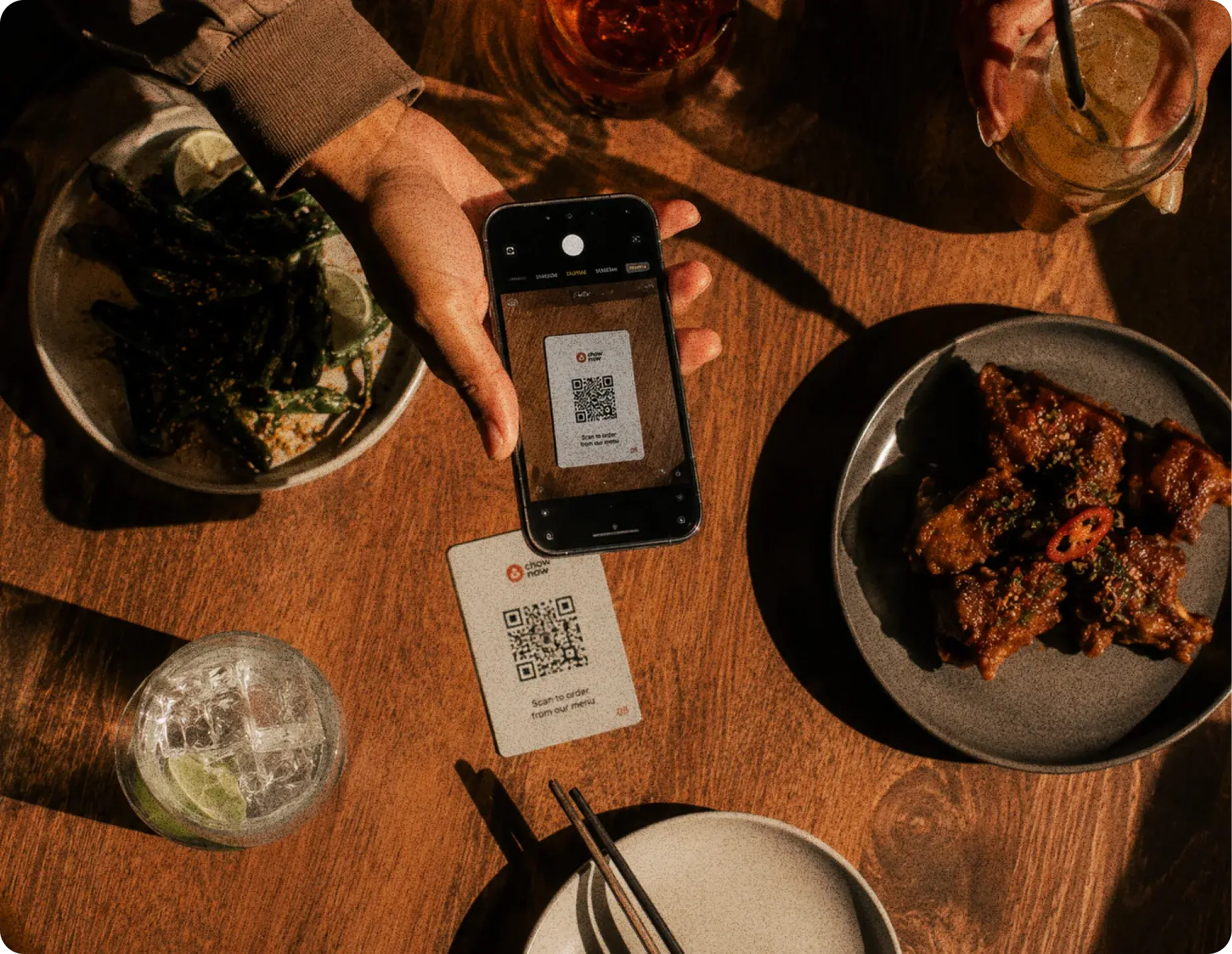 QR code sur table