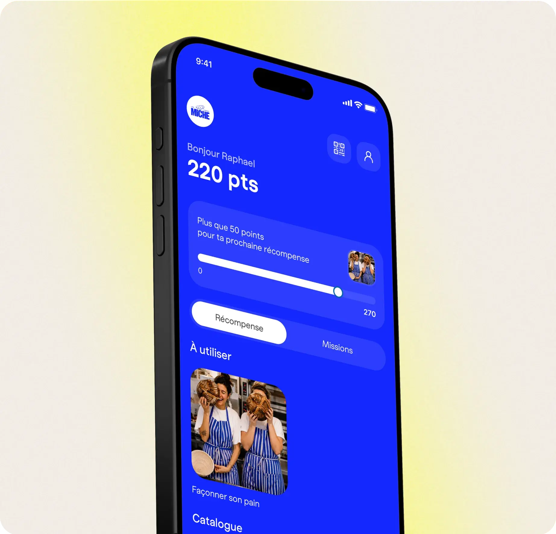 Application fidélité : récompenses expérientielles