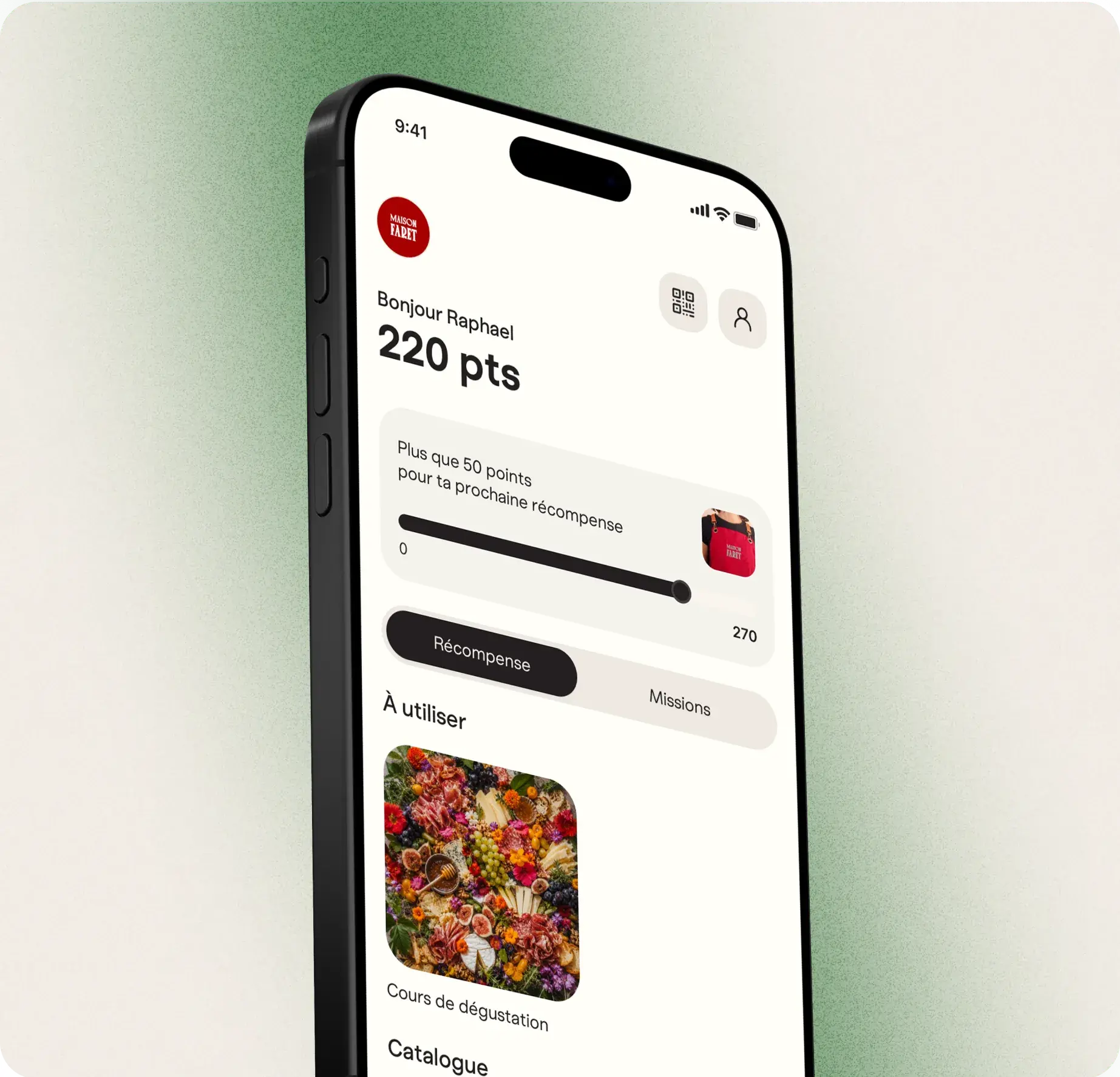 Application fidélité : récompenses sur-mesure
